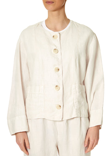 Brielle Bisque Linen Jacket