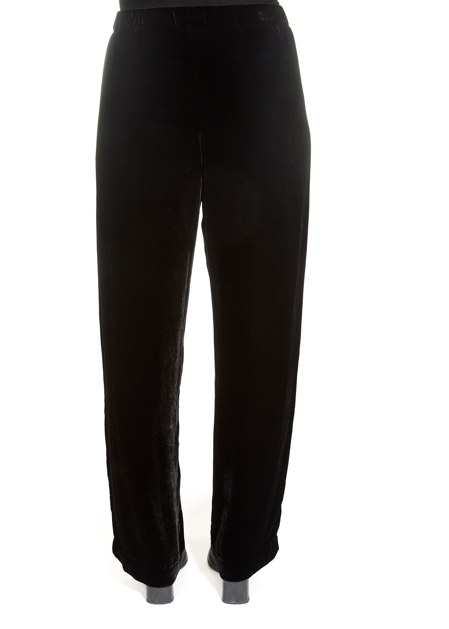 'Dennie' Black Silk Velvet Trousers - Jessimara