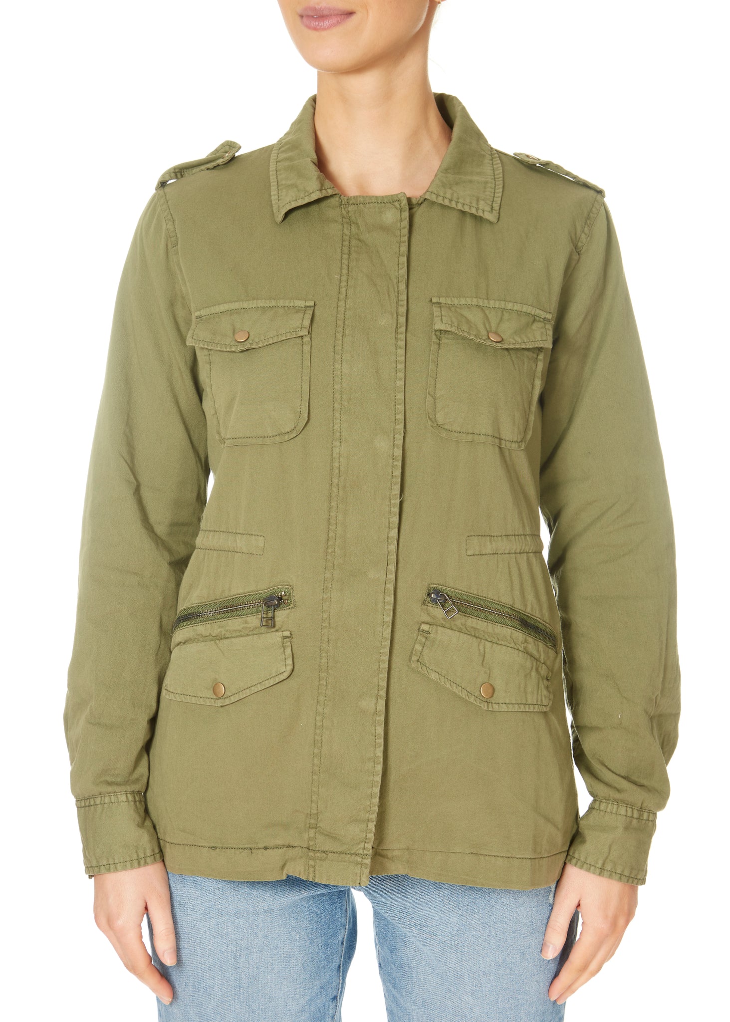 Velvet Ruby Military Jacket Forest
