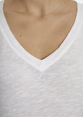'Blaire' White V-Neck Shirt - Jessimara