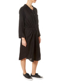'Tristana' Woven Linen Black Shirt Dress - Jessimara