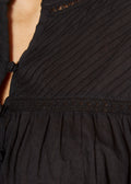'Yadira' Black Boho Button Detail Blouse - Jessimara