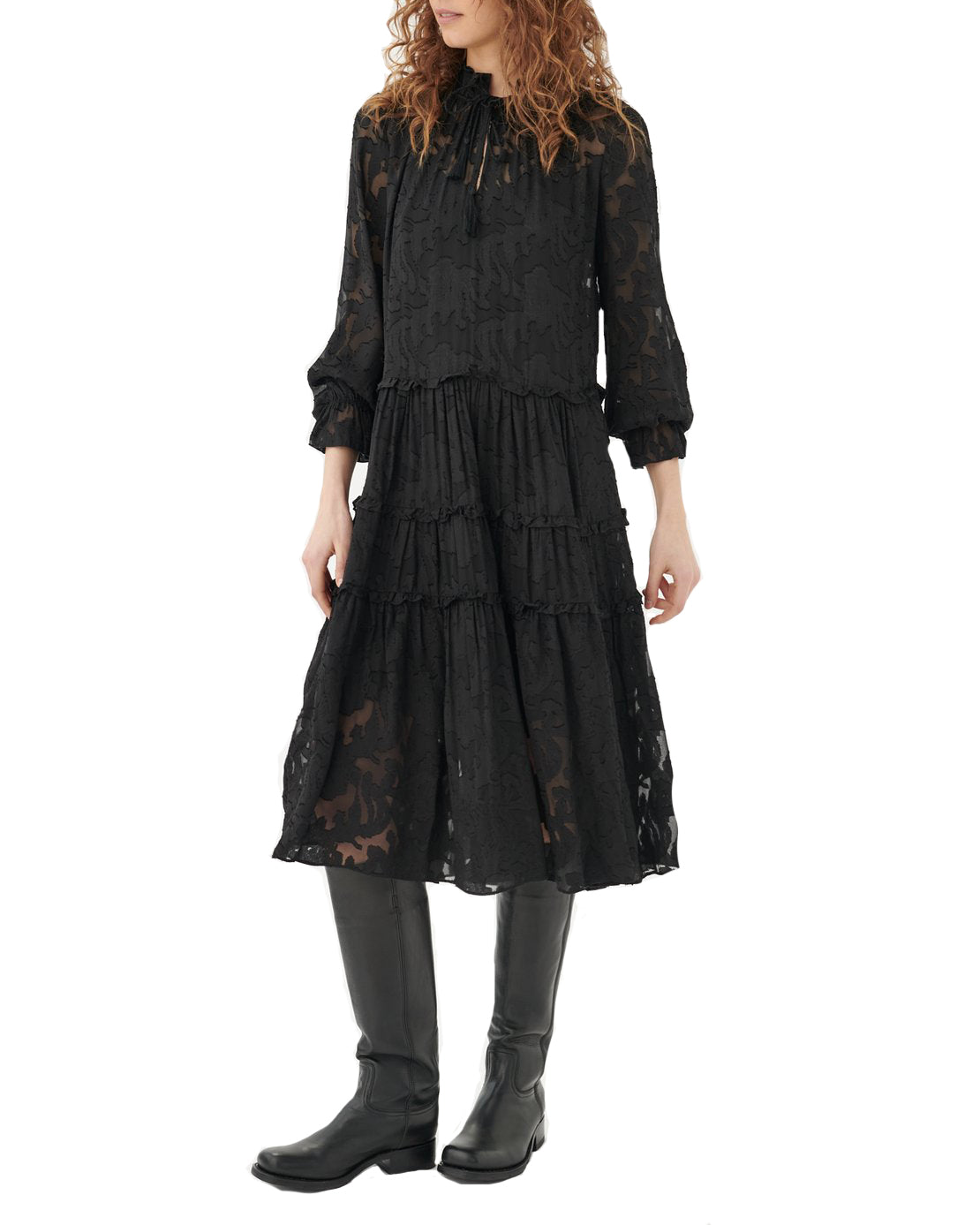Dea Kudibal Viola 'Black Ruffle Dress'