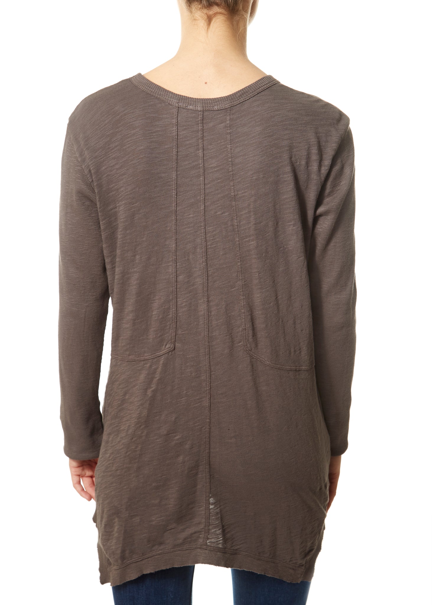 Petrol Grey Round Neck Top - Jessimara
