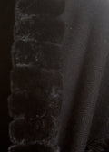 Black Wool Wrap with fur trim - Jessimara