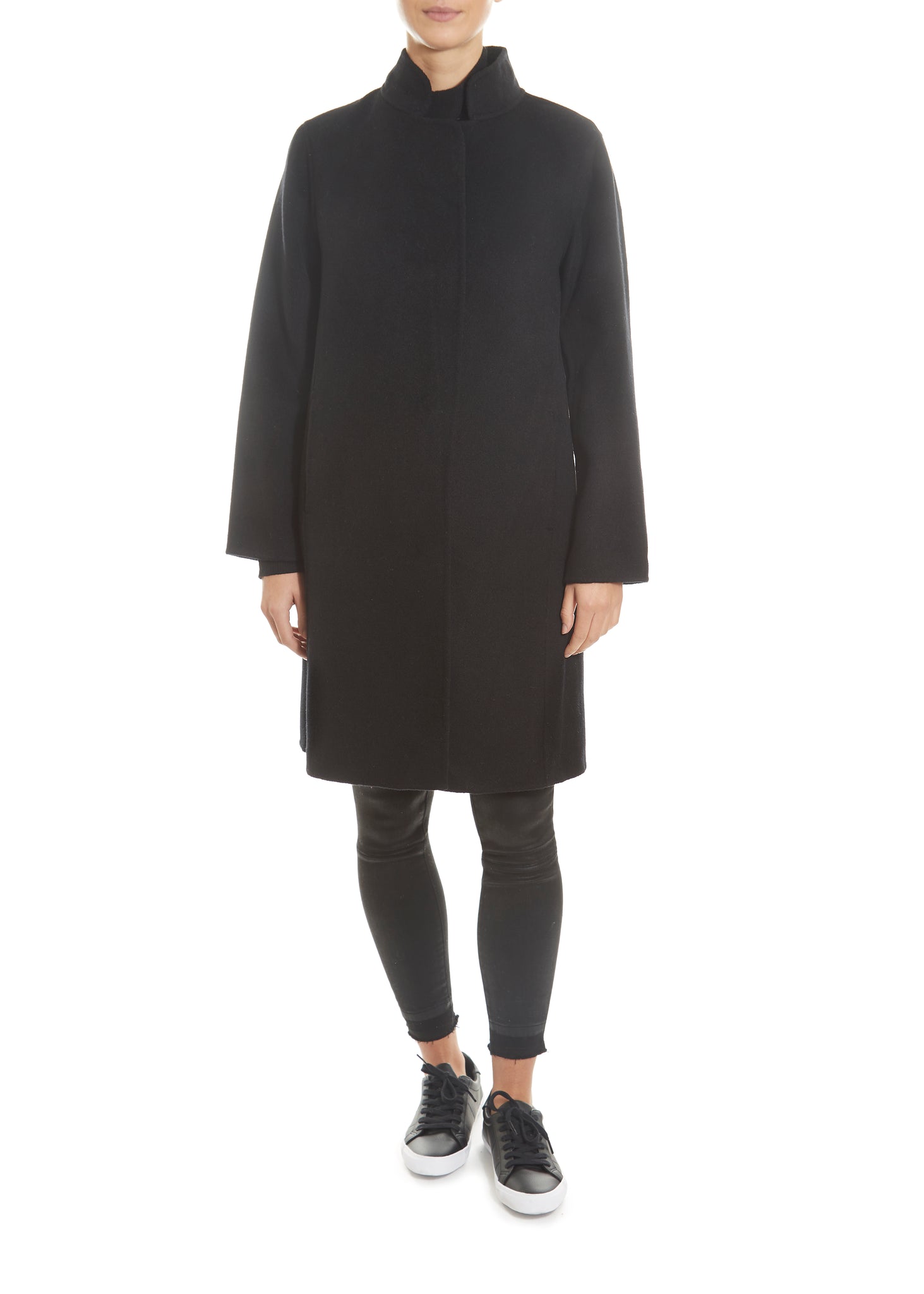 Black 2 Piece Gilet and Coat with Mink Trim - Jessimara