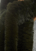 Khaki 'Open' Real Rex Rabbit Fur Scarf - Jessimara