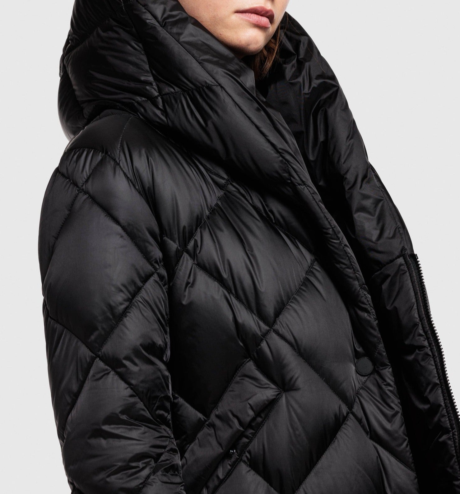Creenstone Quilted Puffer Coat Black